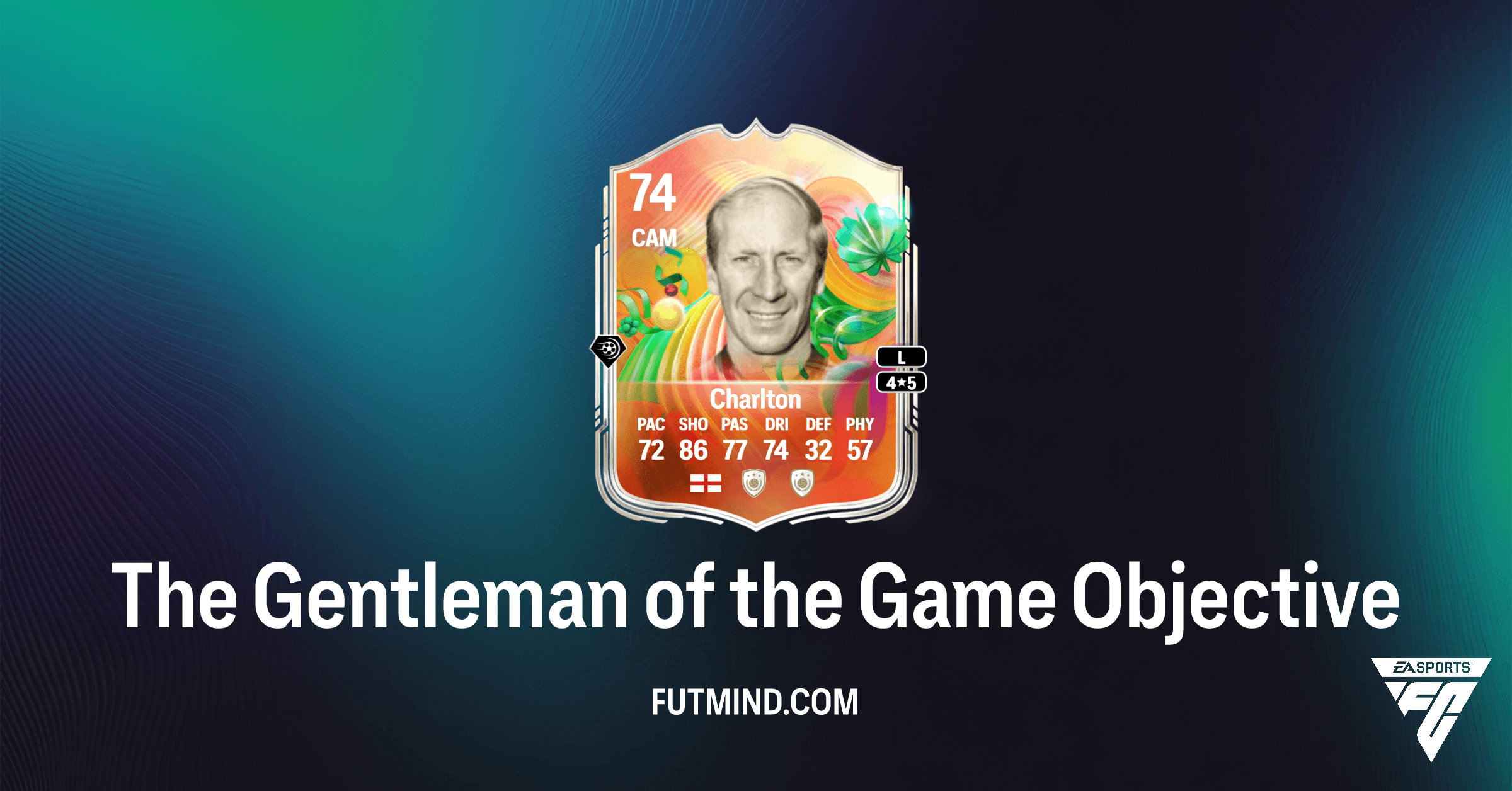 FC 26: Unlock World Tour Silver Superstars Bobby Charlton with The Gentleman of the Game Objective