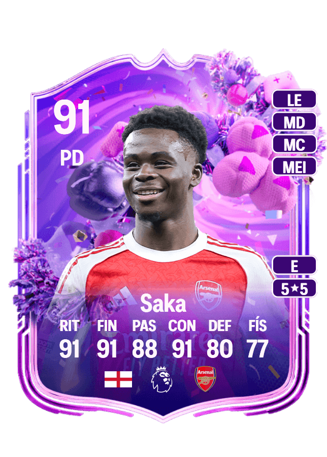 Bukayo Saka card