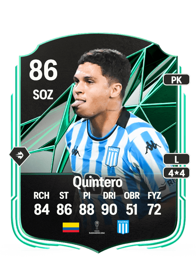 Juan Fernando Quintero card