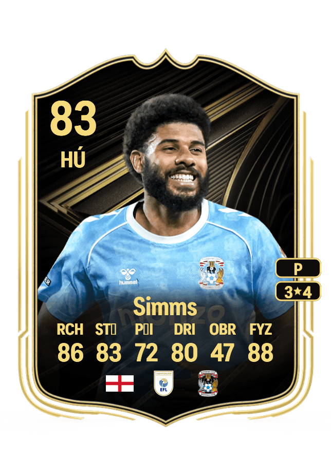 Ellis Simms card