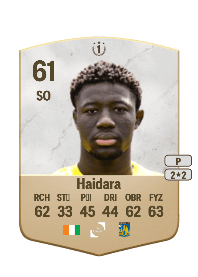 Bakary Haidara card