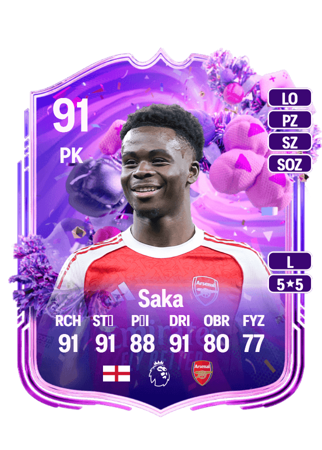Bukayo Saka card