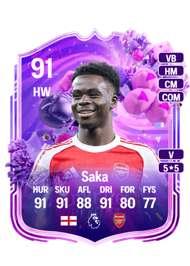 Bukayo Saka card