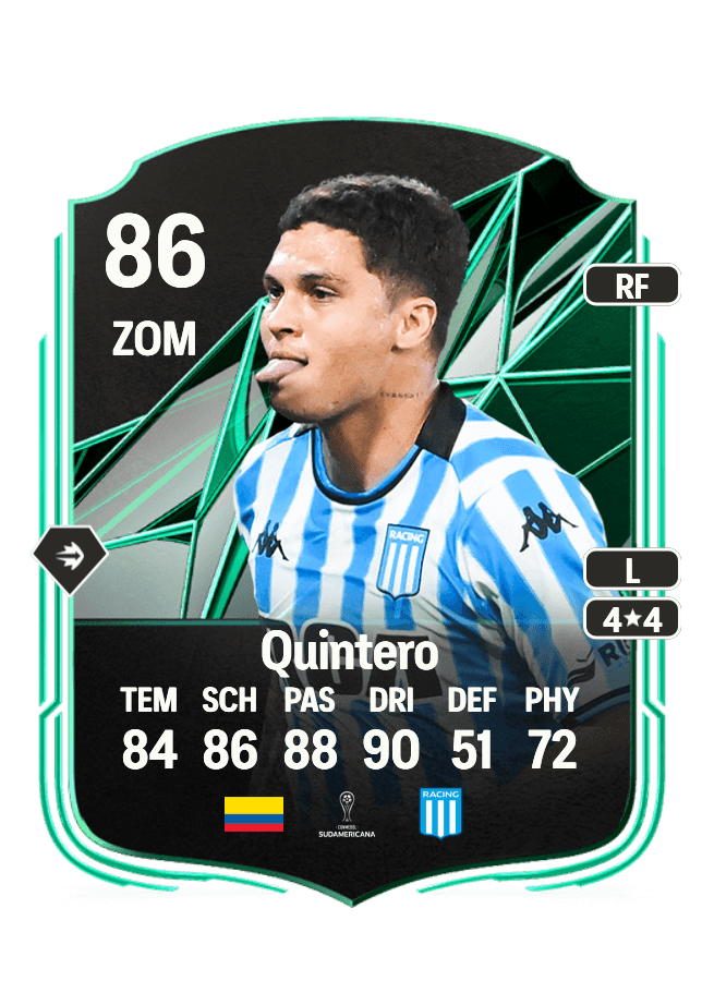 Juan Fernando Quintero card