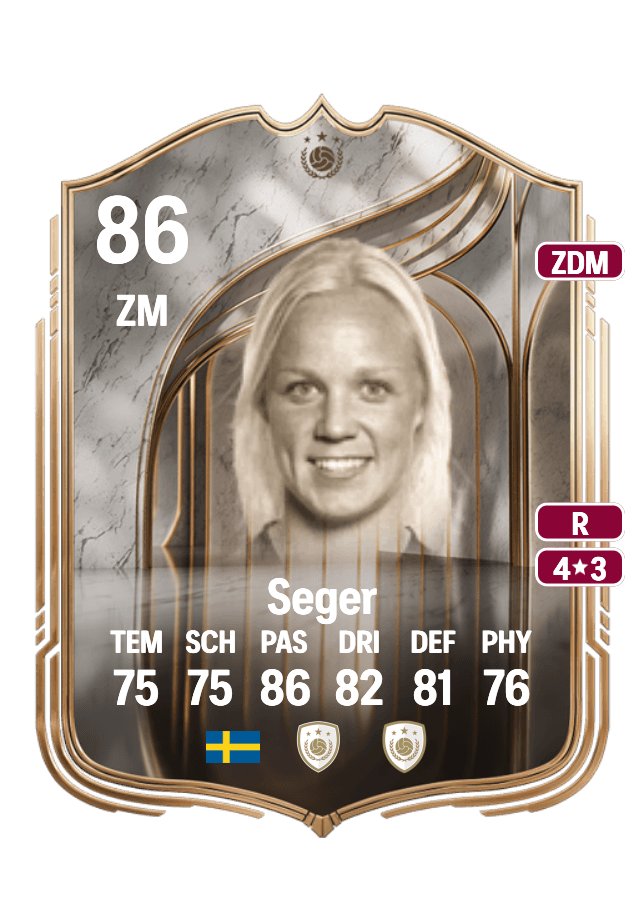 Caroline Seger card