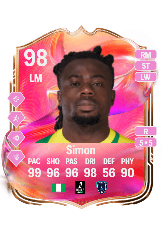 Moses Simon card