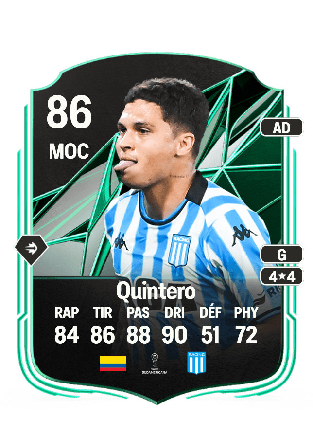 Juan Fernando Quintero card