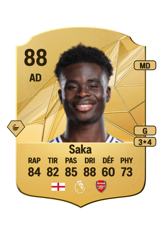 Bukayo Saka card
