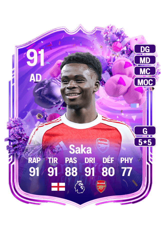 Bukayo Saka card