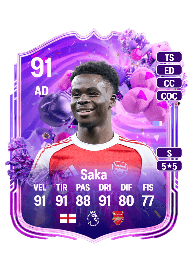 Bukayo Saka card