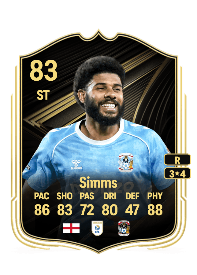 Ellis Simms card