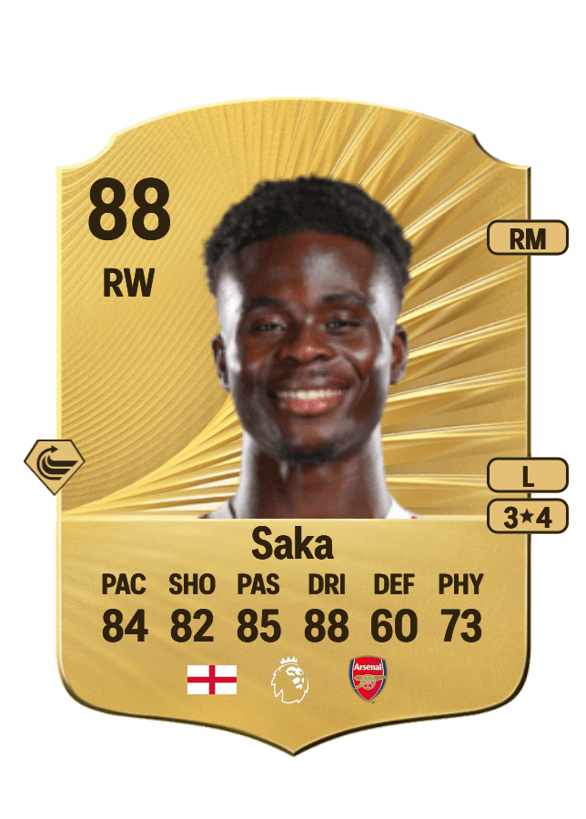 Bukayo Saka card
