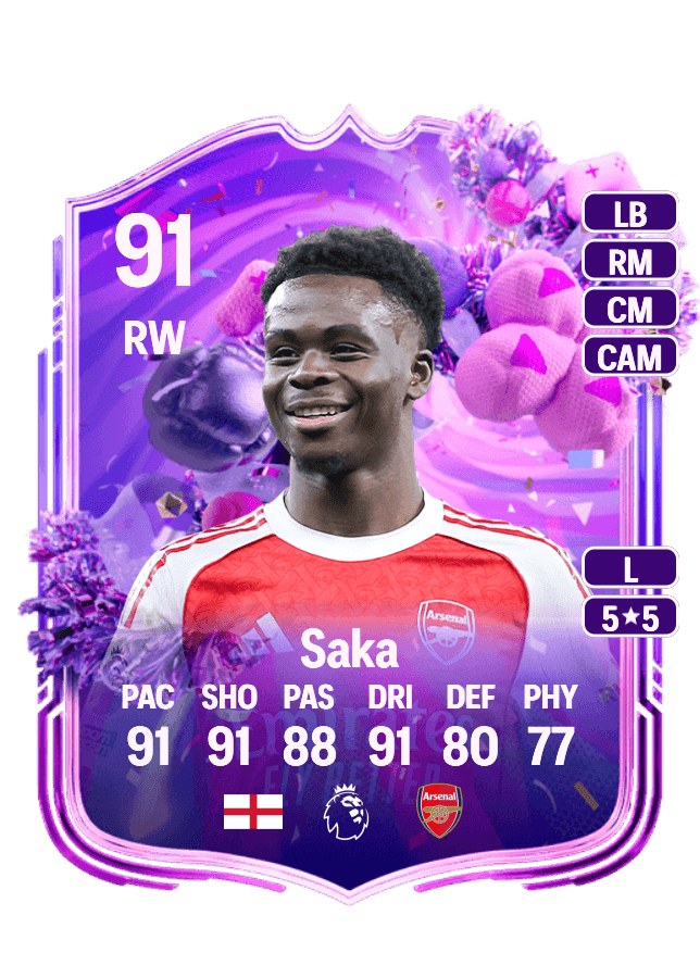 Bukayo Saka card