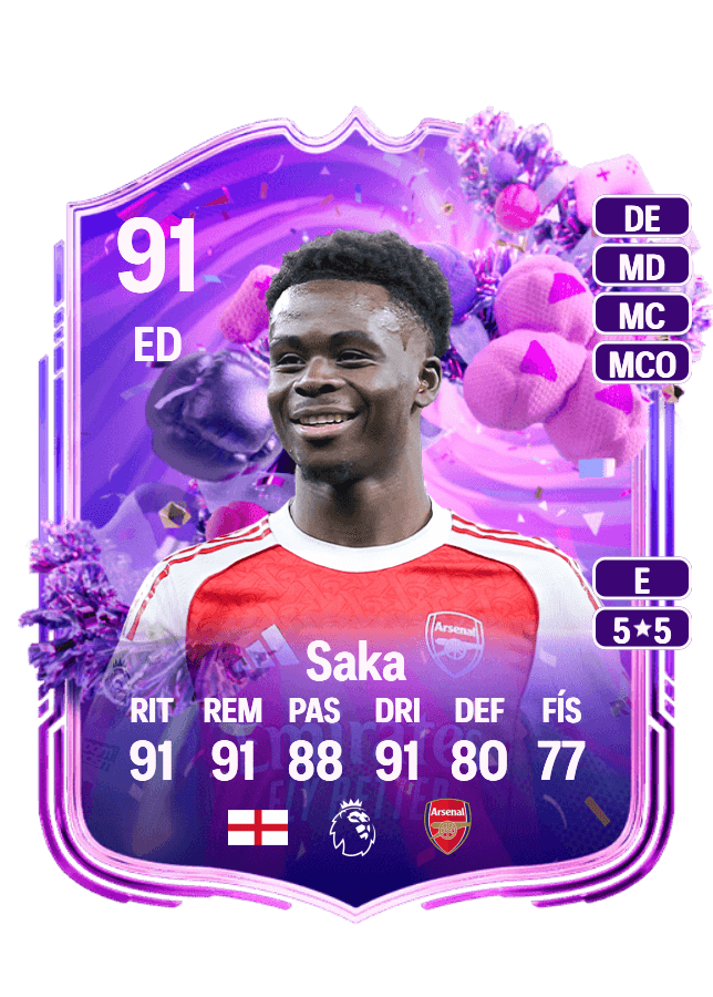 Bukayo Saka card