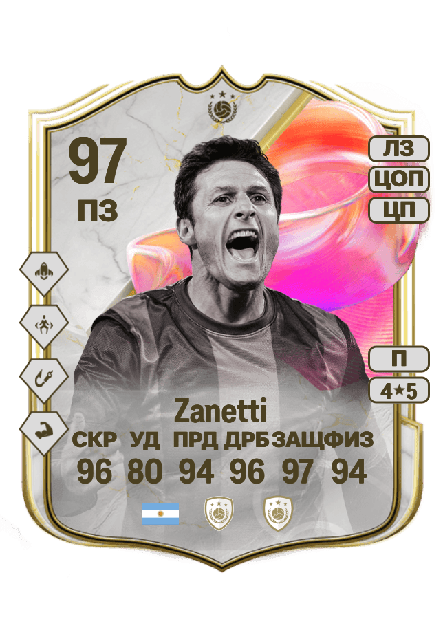 Javier Zanetti card