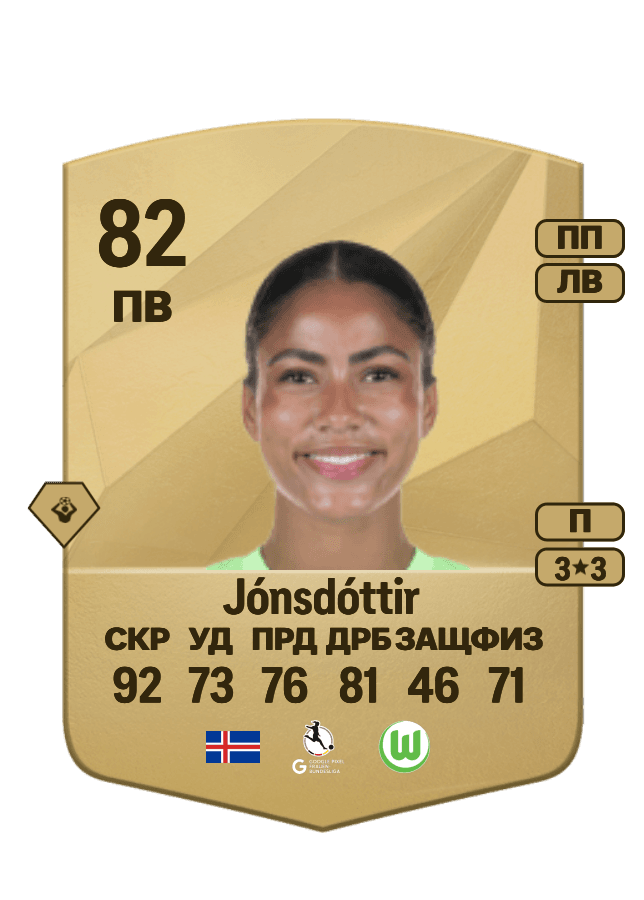Sveindís Jane Jónsdóttir card