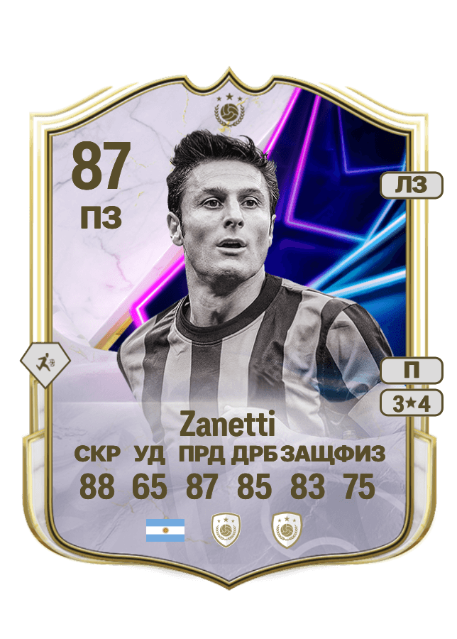 Javier Zanetti card