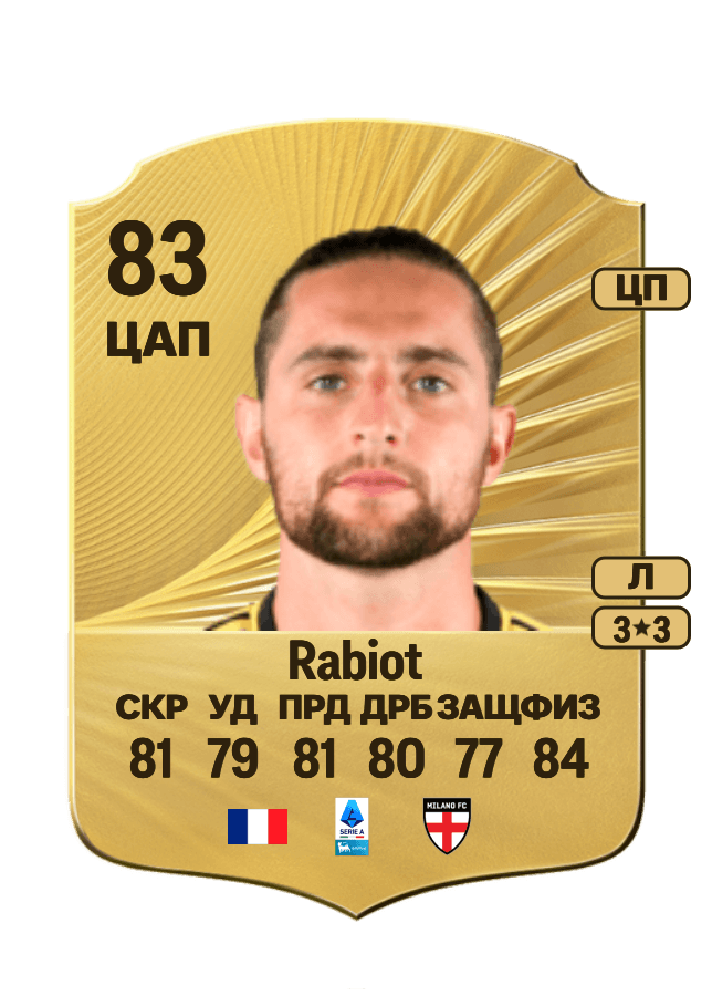 Adrien Rabiot card