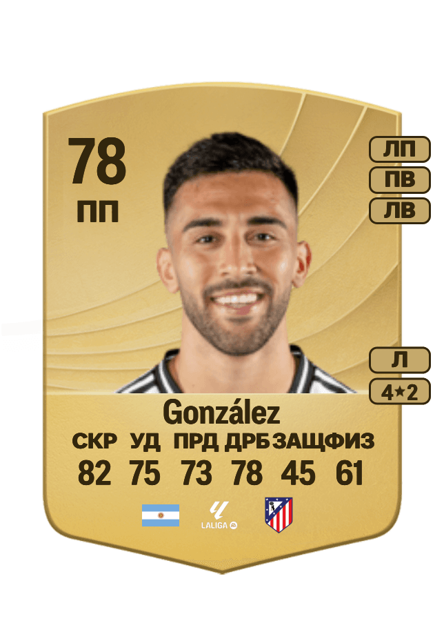 Nicolás González card