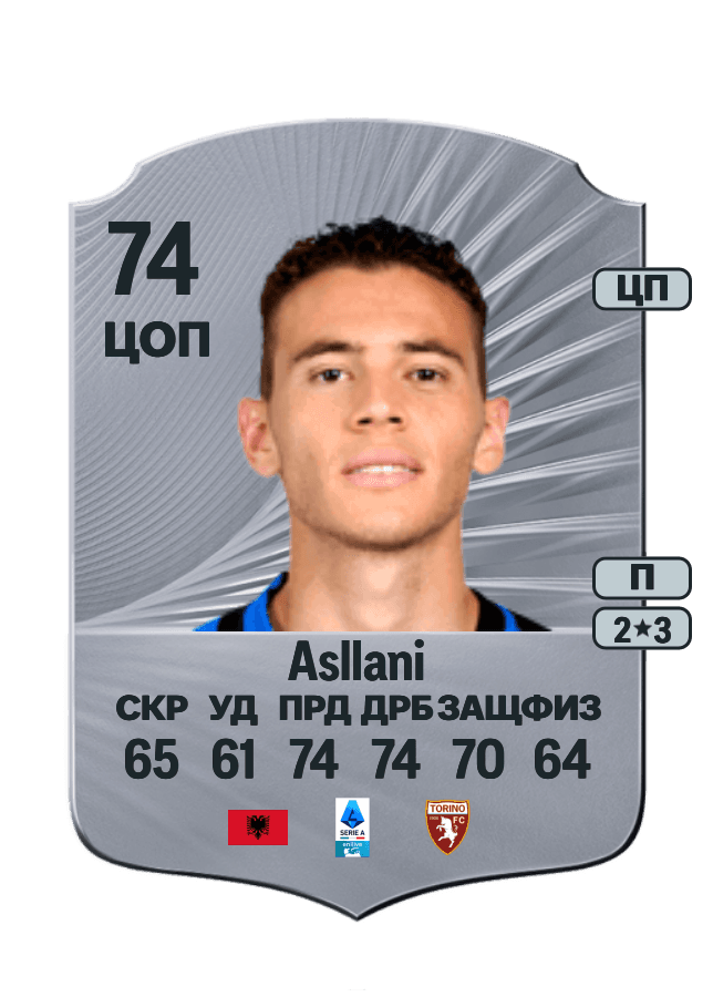 Kristjan Asllani card