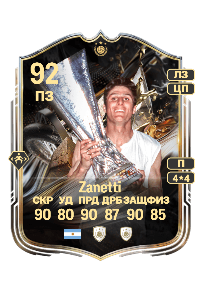Javier Zanetti card