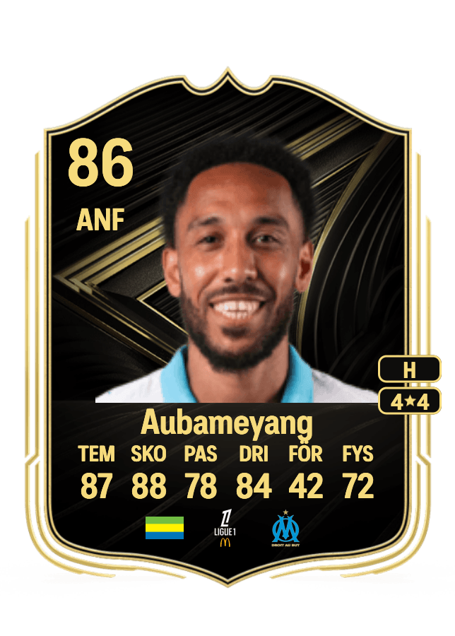 Pierre-Emerick Aubameyang card