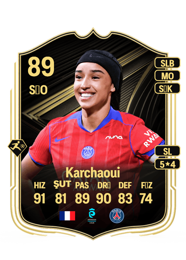 Sakina Karchaoui card