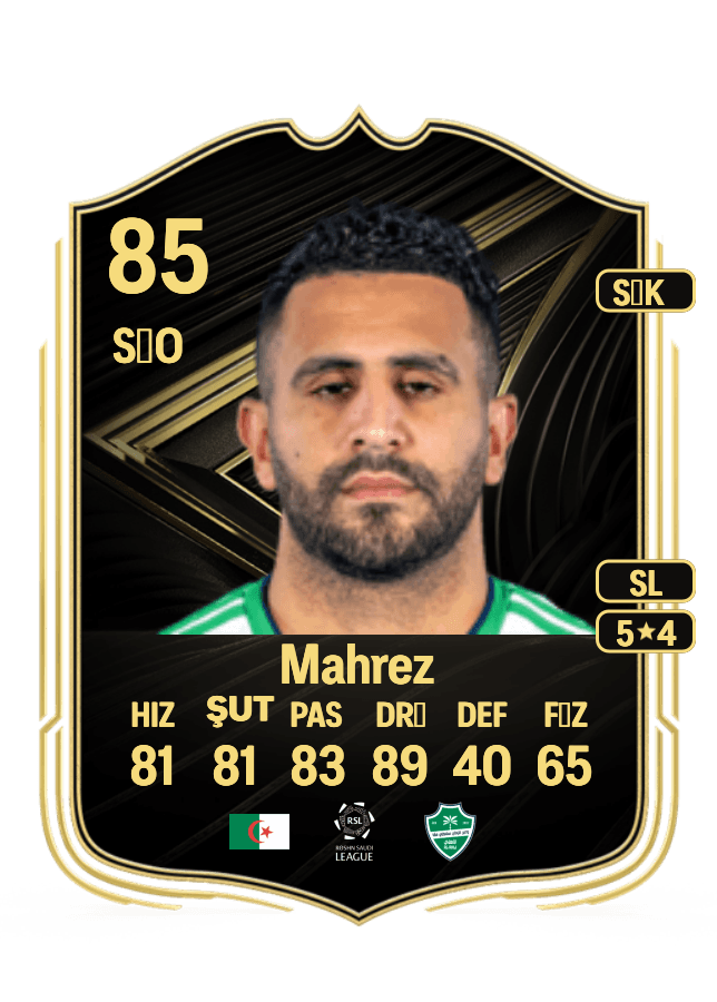 Riyad Mahrez card