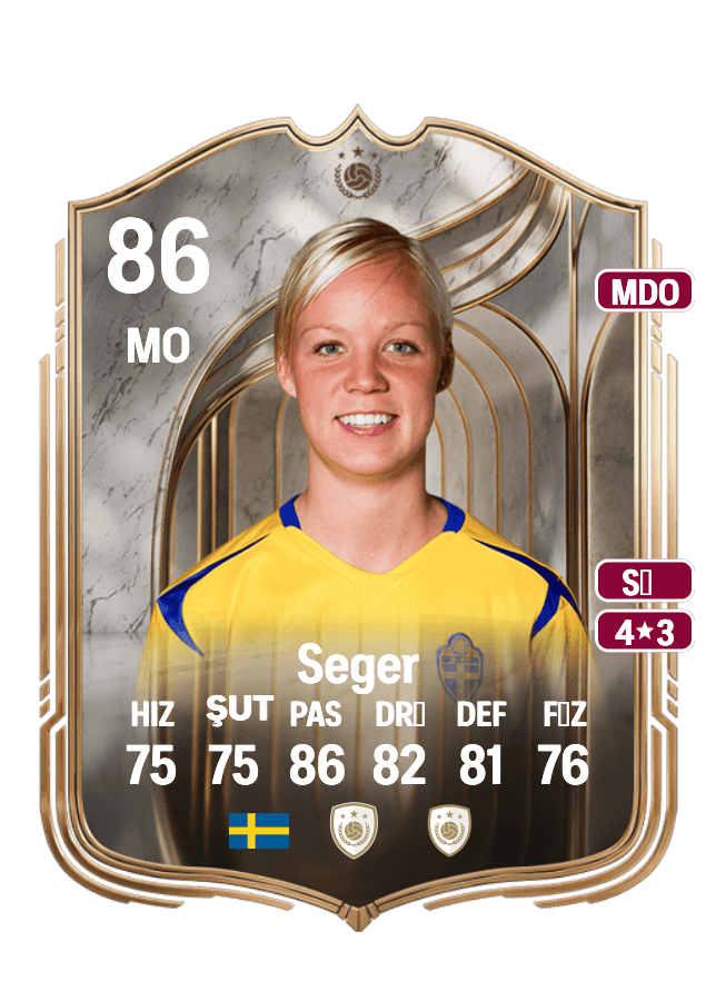 Caroline Seger card