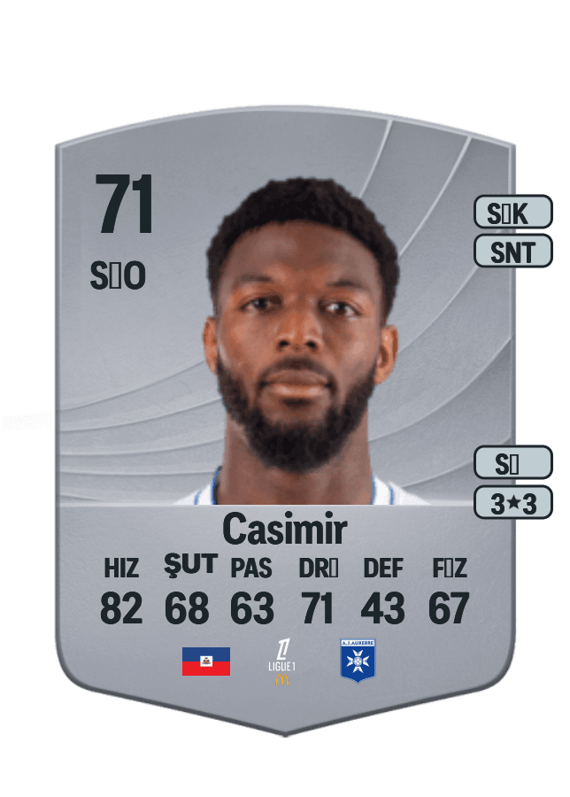 Josué Casimir card