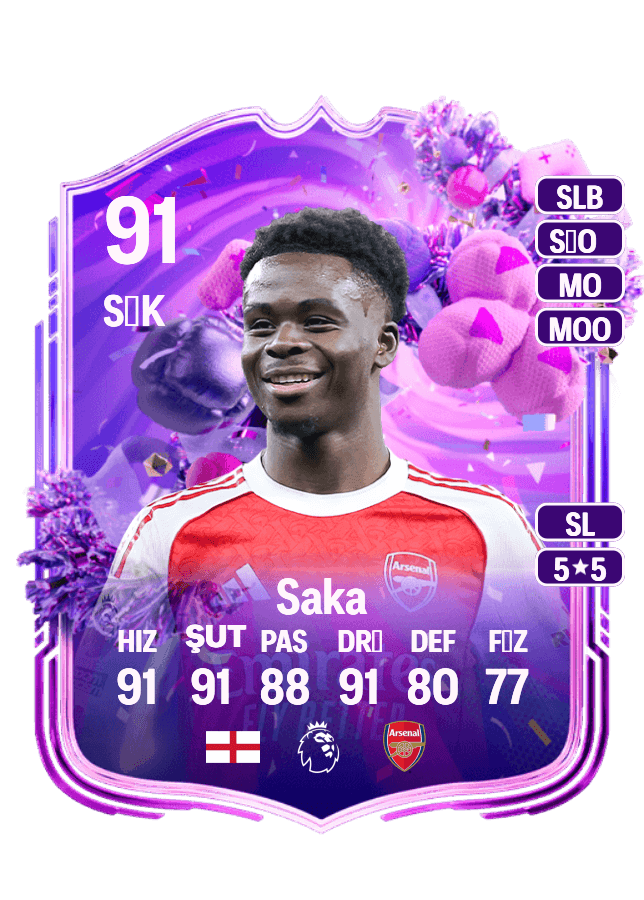Bukayo Saka card