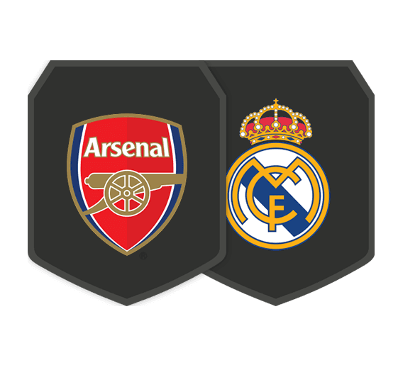 Výzvy tvorby týmu Arsenal vs. Real Madrid logo