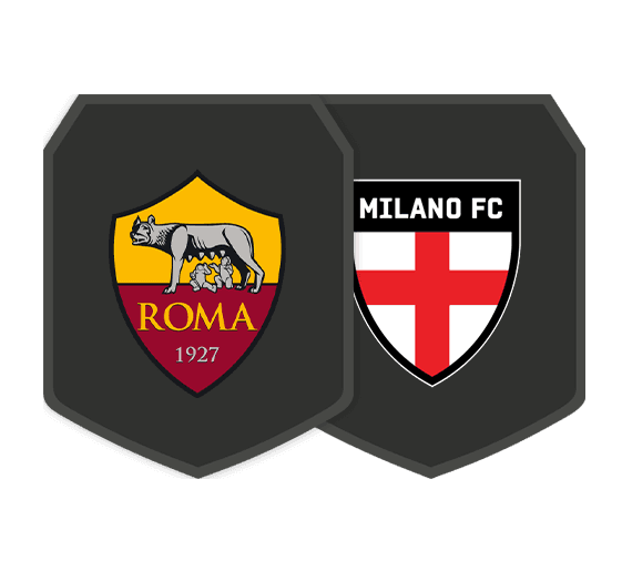 Sfide Creazione Rosa AS Roma vs Milano FC logo