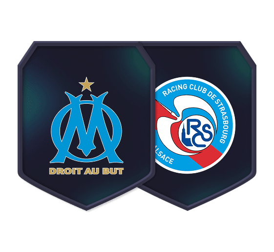 Byg en trup-udfordringer Olympique de Marseille v RC Strasbourg logo