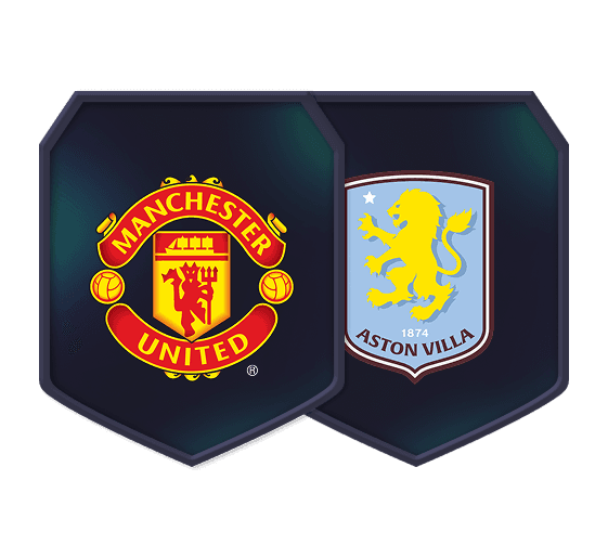 Byg en trup-udfordringer Manchester United v Aston Villa logo
