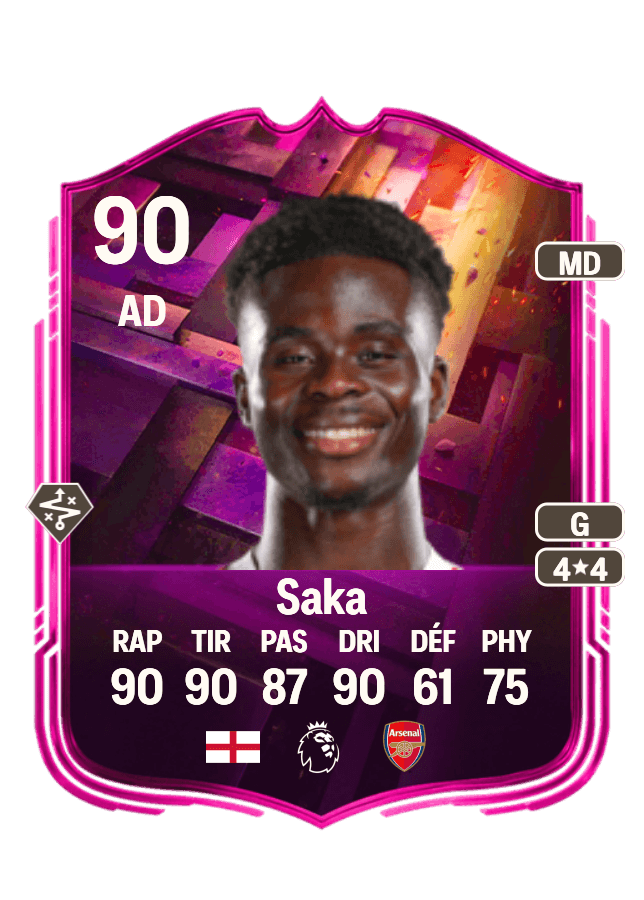 Bukayo Saka card