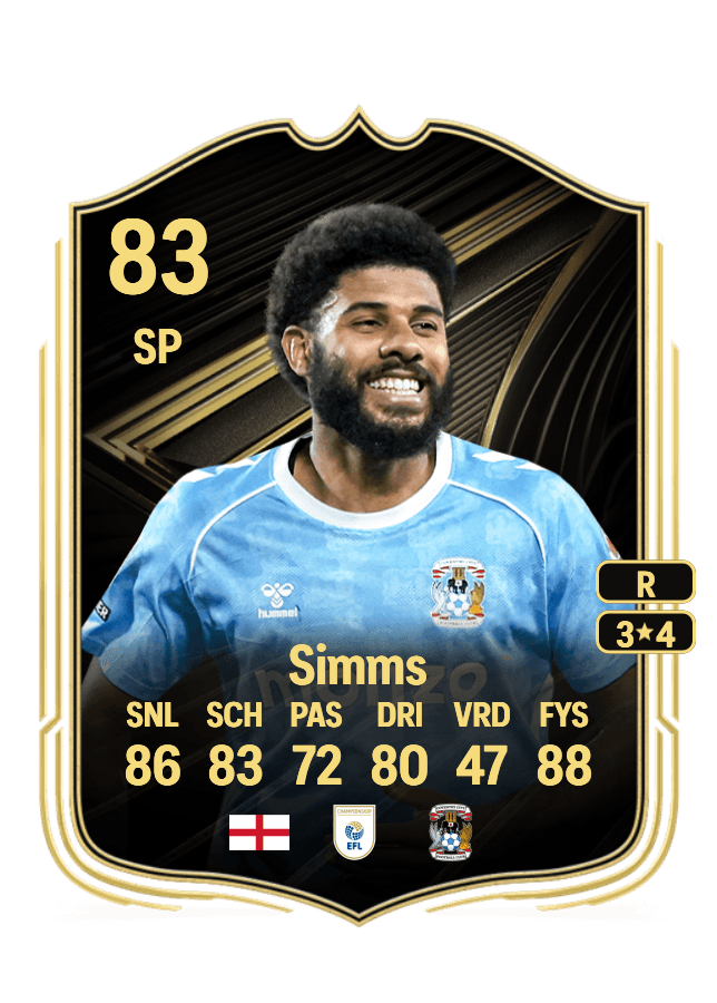 Ellis Simms card