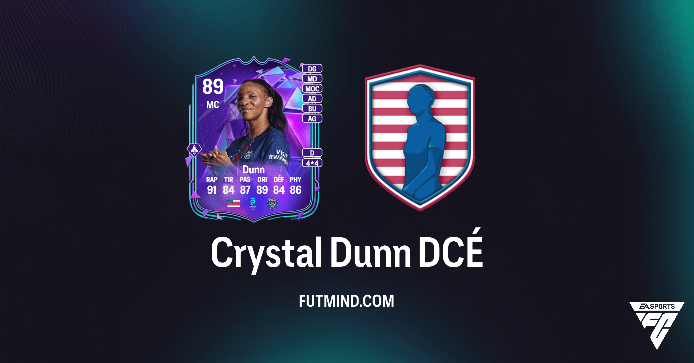 DCÉ Crystal Dunn Premium : Analyse Complète, Coût et Avis FC 26 Ultimate Team