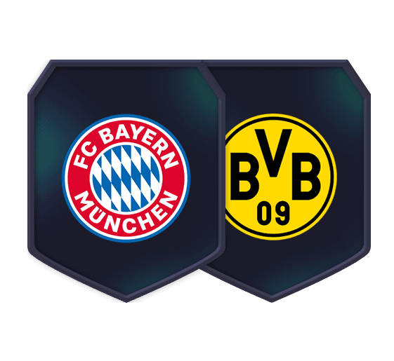 Lagbyggingsoppgaver Bayern München v Borussia Dortmund logo